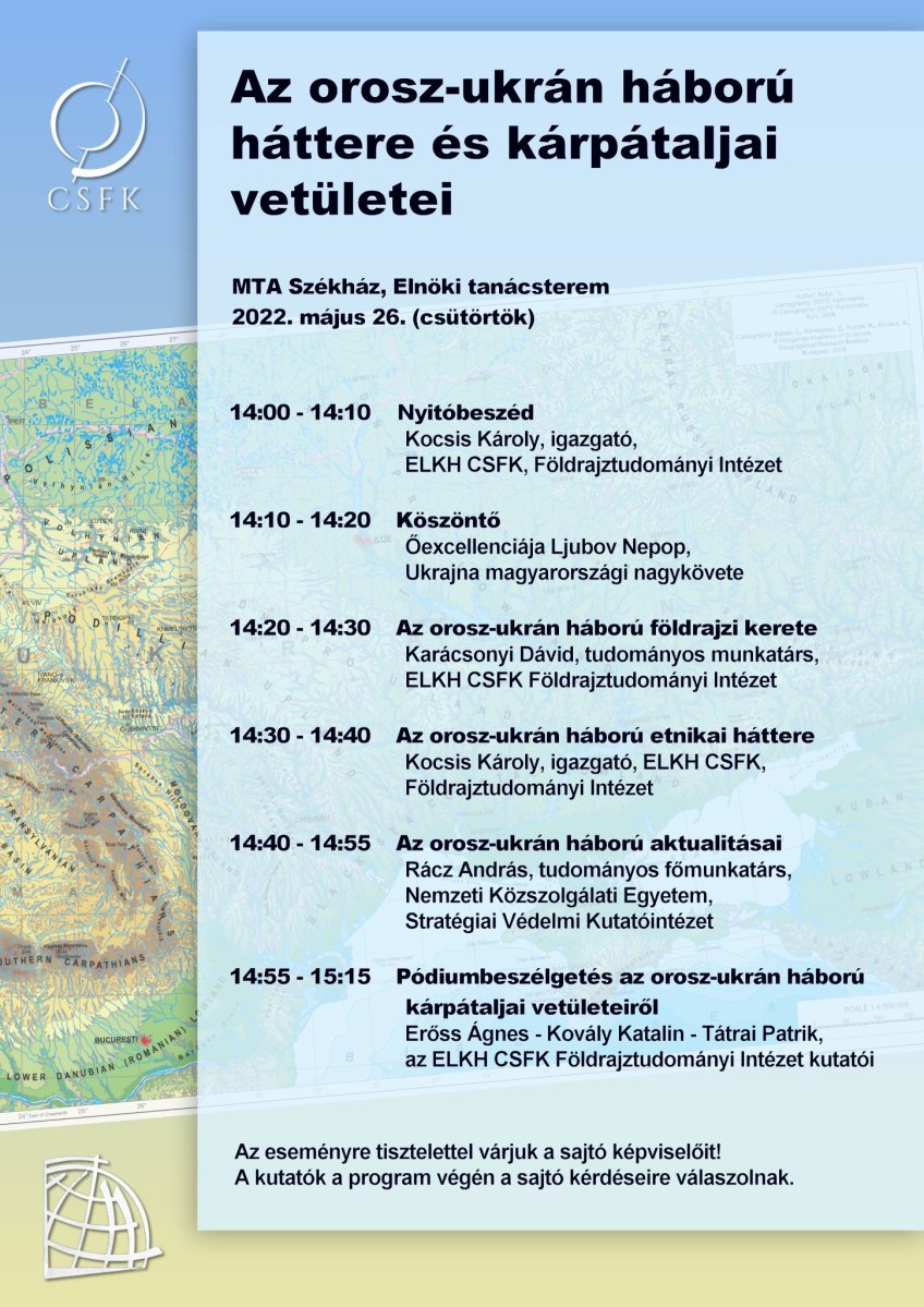 A háború földrajzi hátterét és kárpátaljai vetületeit mutatta be a Földrajztudományi Intézet