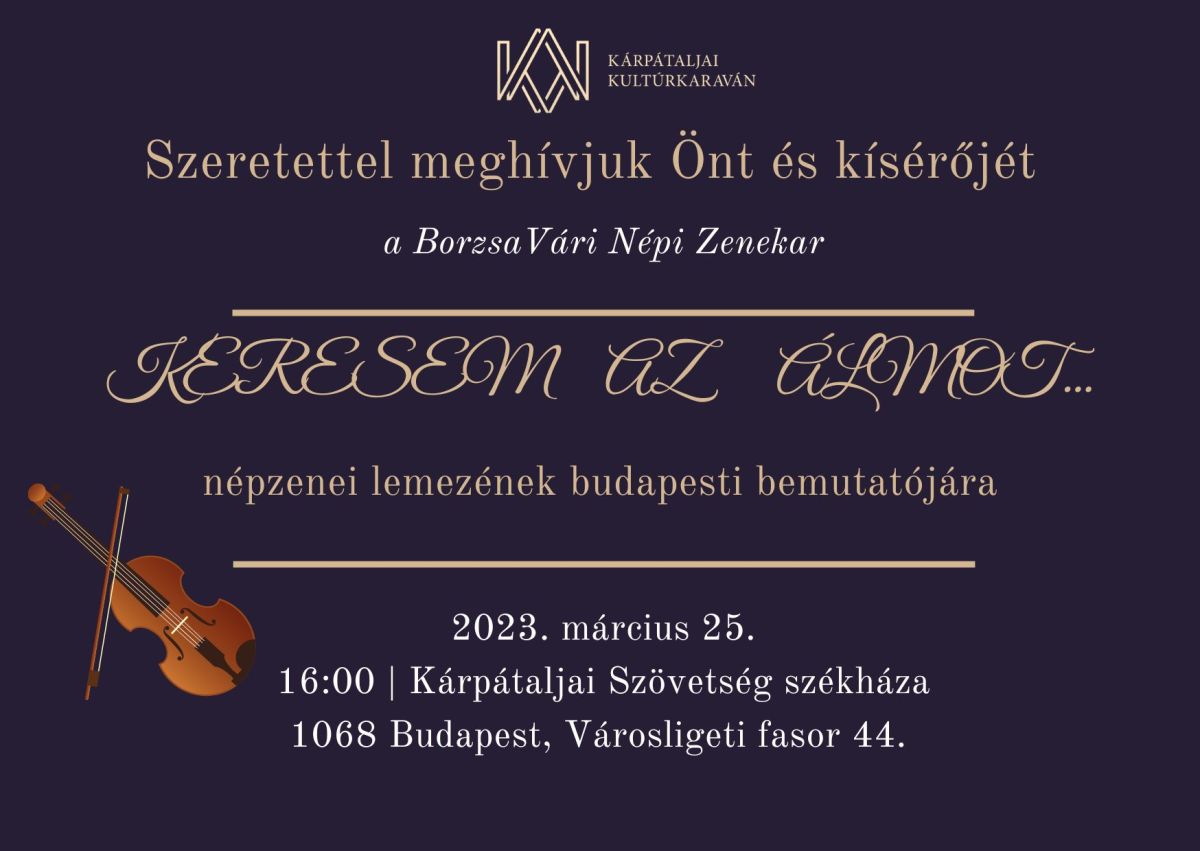 A BorzsaVári Zenekar lemezbemutatója