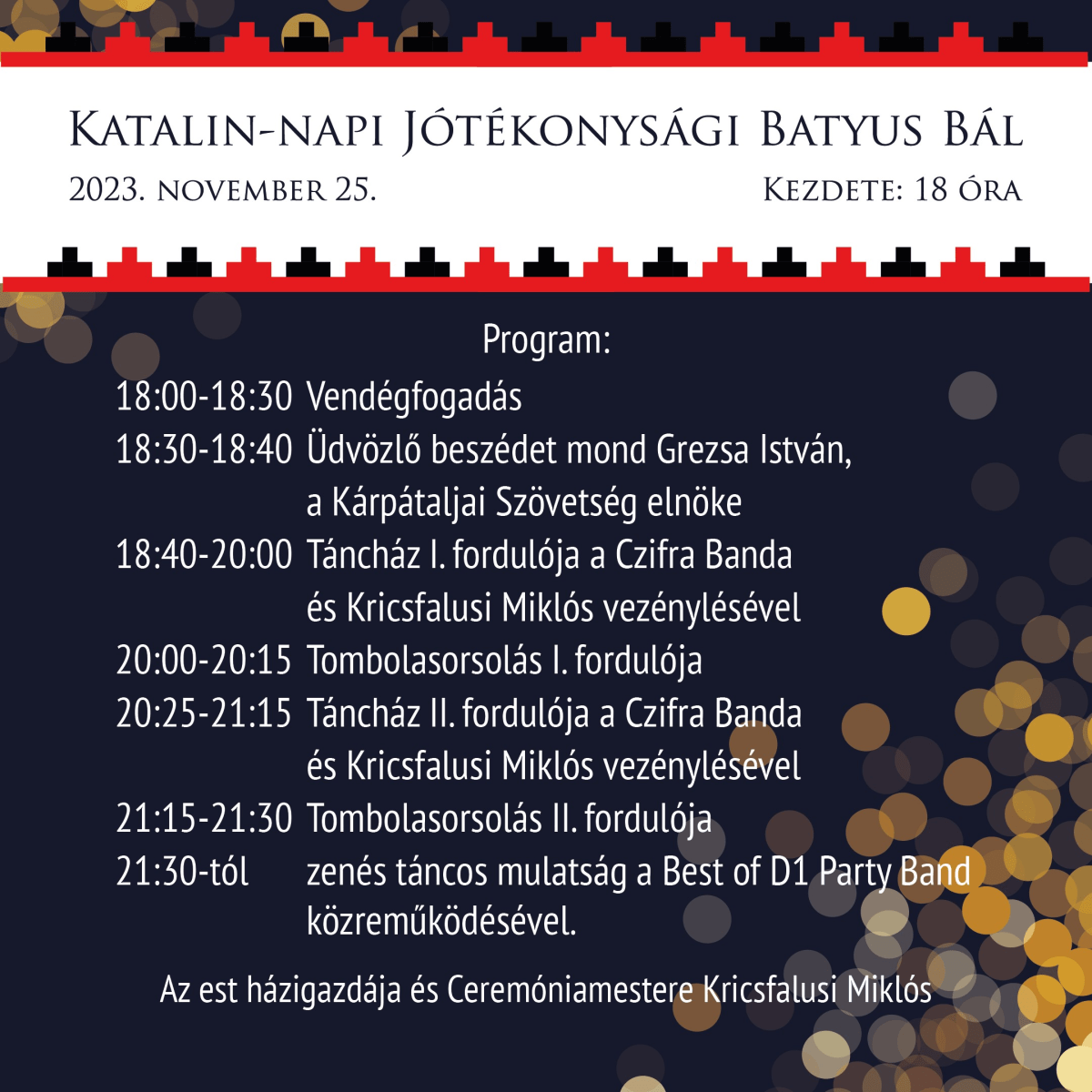 Támogatói jegy és tombola a Katalin-napi bálon!